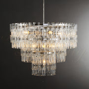 Calista Modern Luxury Tiered Round K9 Crystal Chandelier, Large Chandelier for Staircase