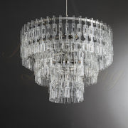 Calista Modern Luxury Tiered Round K9 Crystal Chandelier, Large Chandelier for Staircase