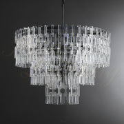 Calista Modern Luxury Tiered Round K9 Crystal Chandelier, Large Chandelier for Staircase