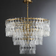 Calista Modern Luxury Tiered Round K9 Crystal Chandelier, Large Chandelier for Staircase