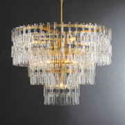 Calista Modern Luxury Tiered Round K9 Crystal Chandelier, Large Chandelier for Staircase