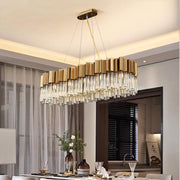 Blus Lighting Kubica Oval Crystal Chandelier