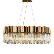 Blus Lighting Kubica Oval Crystal Chandelier