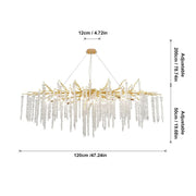 Kanew white branch chandelier