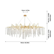 Kanew white branch chandelier