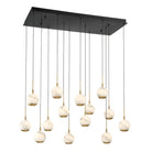 Kimma Lights Linear LED Chandelier-Chandelier-Matte Black-14 Light-Blushlighting