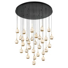 Kimma Lights Round LED Chandelier-Chandelier-Matte Black-31 Light-Blushlighting
