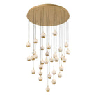 Kimma Lights Round LED Chandelier-Chandelier-Lacquered Burnished Brass-31 Light-Blushlighting