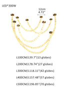 Modern LED Natural Alabaster Globes Beads Hanging Chandelier Indoor Lighting Fixture 209 globes-L100+L200+L300+L400+L500CM L40"+L80"+L118"+L157"+L197" Brass + White Modern Pendant lamp