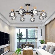 Blushlighting® Modern Creative Wooden Ceiling Chandelier for Living Room, Bedroom Black / 8 Lights