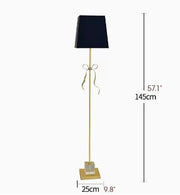 Blushlighting® Retro LED Copper Floor Light with a Princess Bow for Living Room, Foyer image | luxury lighting | luxury floor lamp