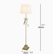 Blushlighting® Retro LED Copper Floor Light with a Princess Bow for Living Room, Foyer image | luxury lighting | luxury floor lamp