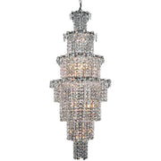 Large Multi-piece Crystal Chandelier Stylish Ceiling Light Fixture For Foyer Living Room Staircase