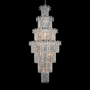 Large Multi-piece Crystal Chandelier Stylish Ceiling Light Fixture For Foyer Living Room Staircase