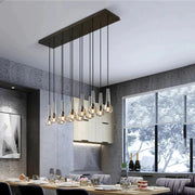 Blus Lighting Luxury Linear Crystal Chandelier