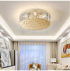 Blushlighting® Round gold crystal ceiling chandelier for living room, dining room, bedroom