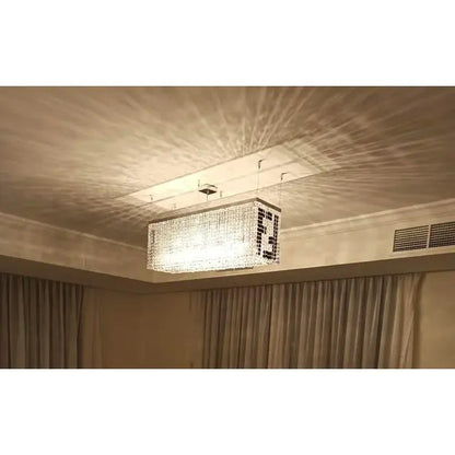 Fendi Modern Rectangular Crystal Chandelier