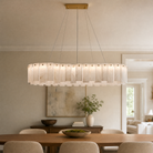 Modern Rectangular Layered Pendant Chandelier