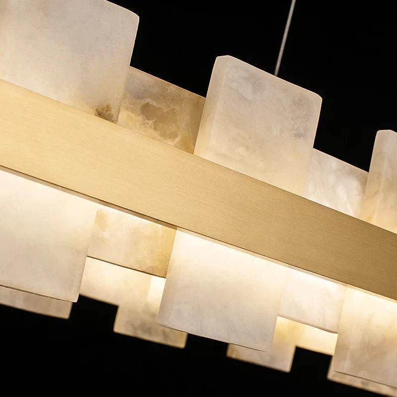 Larry Modern Oval Marble Island Chandelier