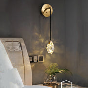 Mamie Modern Faceted Crystal Wall Sconce For Bedroom Wall Sconce J-CHANDELIER   