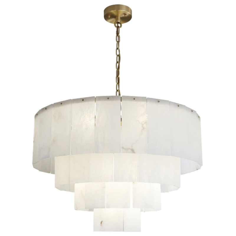 Alabaster Lorry Modern Multi-Layer Round Chandelier 31"36"