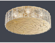 Blushlighting® Round gold crystal ceiling chandelier for living room, dining room, bedroom