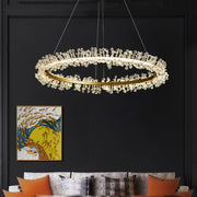 Blus Lighting Nolan Halo Crystal Chandelier