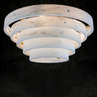 Alabaster Round Suspension Chandelier 52''