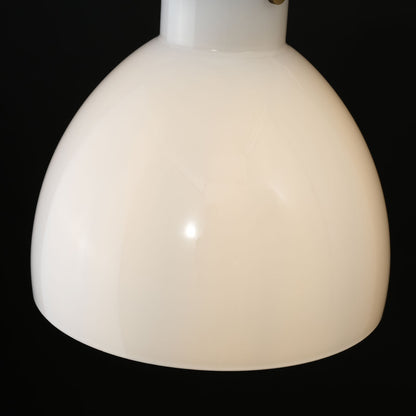 Machine Milk Glass Cloche Pendant