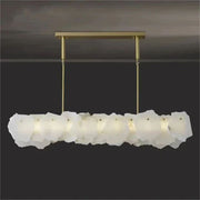 Alanbaster Flakes Linear Chandelier -Rod