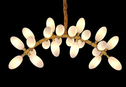 Nordic Art Long MagnBUia alba Glass Ceiling Chandelier  for Staircase/Hallway/Entryway Light Fixture