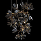 Octavia Black Branching Glass Flower Chandelier - A Captivating Blend of Beauty and Illumination : Enchanting Elegance
