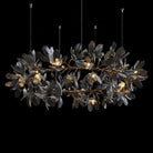 Octavia Black Branching Glass Flower Chandelier - A Captivating Blend of Beauty and Illumination : Enchanting Elegance