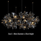 Octavia Black Branching Glass Flower Chandelier - A Captivating Blend of Beauty and Illumination : Enchanting Elegance