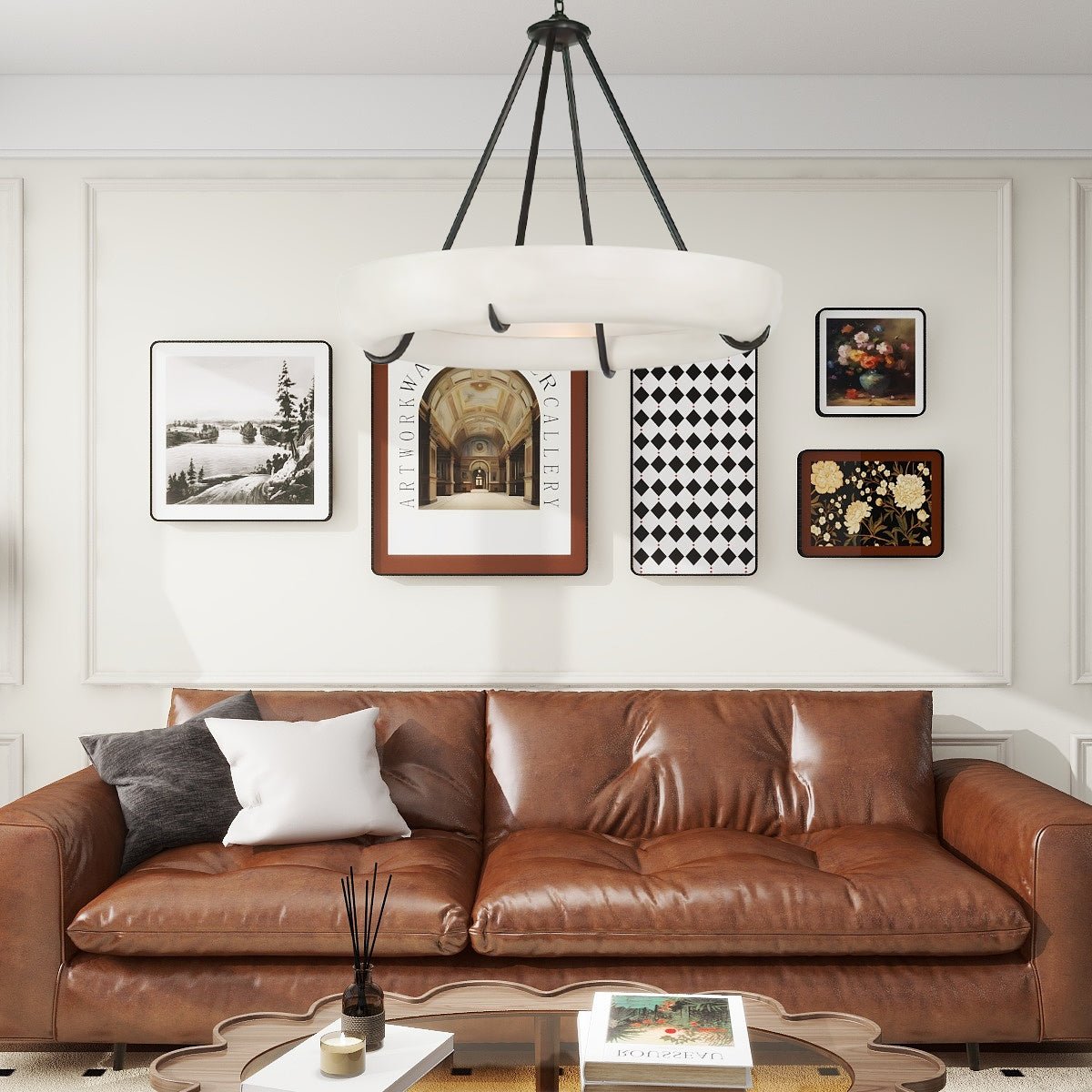 Orion Alabaster Chandelier - Blushlighting