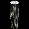 1/13/25-Light Polished Chrome Crystal LED Pendant