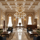 Palmera Brass Crystal Chandelier by Blushlighting
