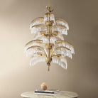 Palmera Brass Crystal Chandelier by Blushlighting