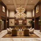 Palmera Brass Crystal Chandelier by Blushlighting