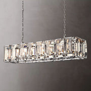 Harlowe Crystal Rectangular Chandelier Light 54"