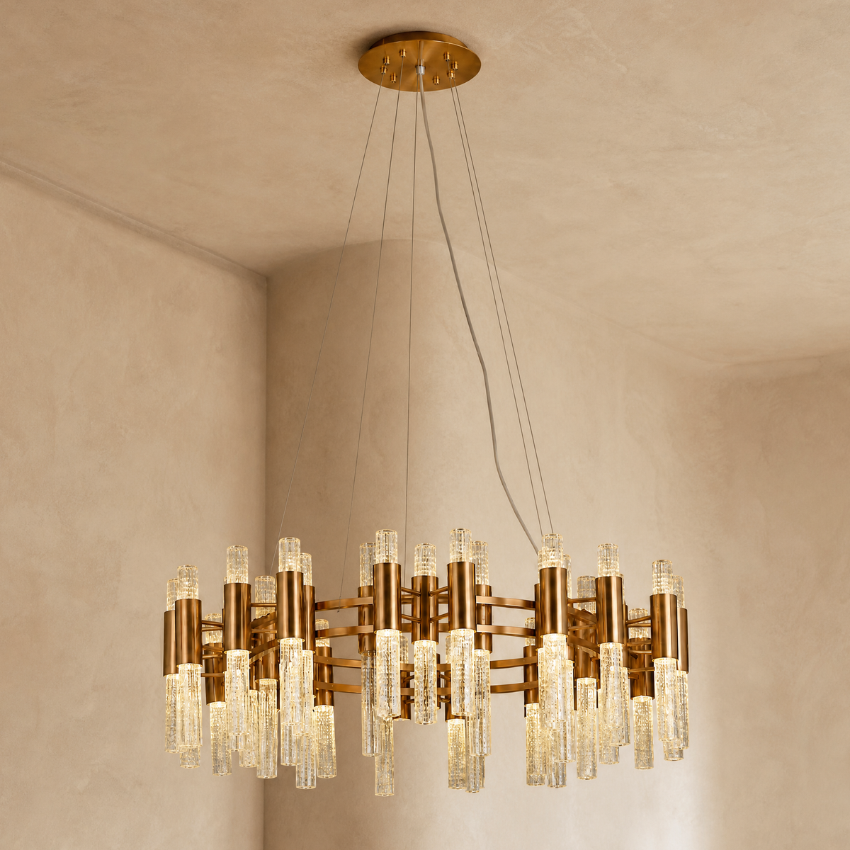 Pomello Brass Halo Chandelier