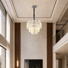 Prismata Crystal Modern Sculptural Ring Chandelier