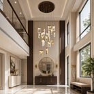 Purple Mountain Modern Sculptural Pendant Light
