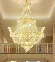 Oversized Multi-layer Luxury Duplex, Villa, High-floor Crystal Chandelier, For Hallway/Staircase/Foyer tassel Light Fixture