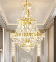 Oversized Multi-layer Luxury Duplex, Villa, High-floor Crystal Chandelier, For Hallway/Staircase/Foyer tassel Light Fixture