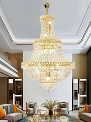 Oversized Multi-layer Luxury Duplex, Villa, High-floor Crystal Chandelier, For Hallway/Staircase/Foyer tassel Light Fixture