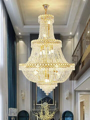 Oversized Multi-layer Luxury Duplex, Villa, High-floor Crystal Chandelier, For Hallway/Staircase/Foyer tassel Light Fixture