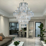 Multi-layers Modern Fashion Popular Star-shaped Crystal Chandelier For Small Living/Dining Room, Staircase