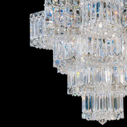 Multi-layers Modern Fashion Popular Star-shaped Crystal Chandelier For Small Living/Dining Room, Staircase