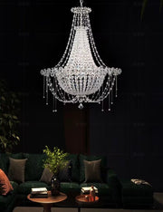 Italian Romantic Beaded Crystal Chandelier Modern Luxury Showroom, Princess Room Decorative Light Fixture